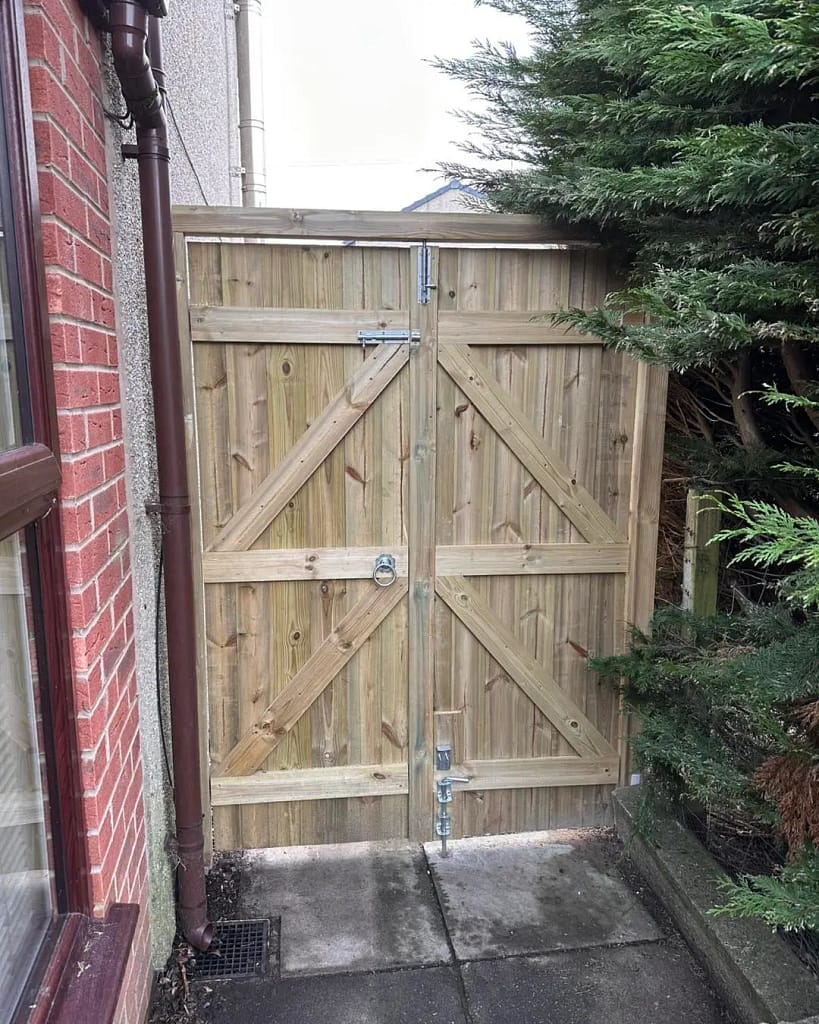 local wooden timber gate installation